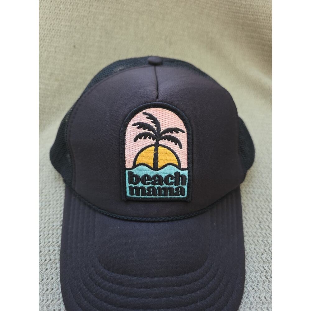 Local Beach Boutique Beach Mama Patch Trucker Hat Otto Snap Back One Sz Vacation - Picture 2 of 7